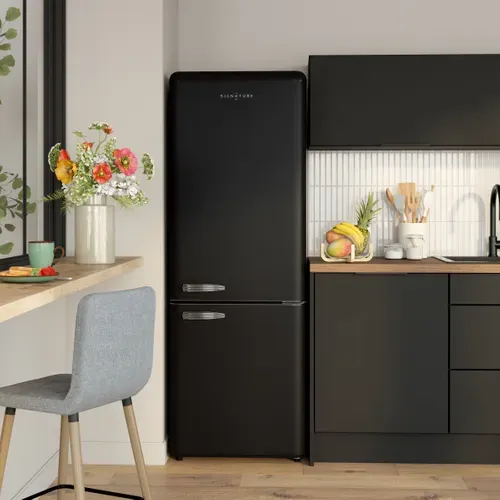 Combiné pose libre SIGNATURE SFC249VNE 249L Noir vue d'ambiance 1