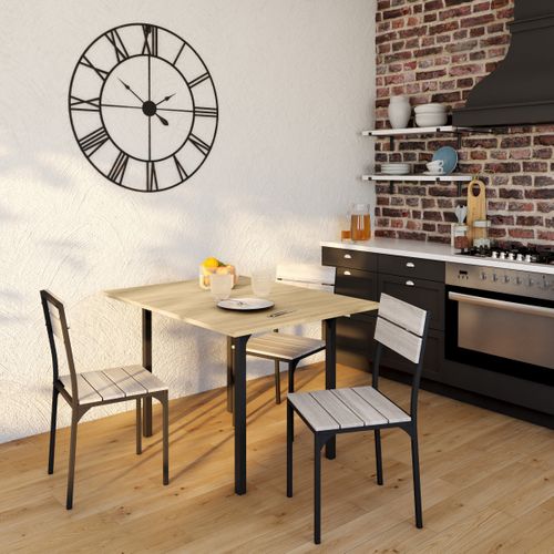 Table de séjour rabattable CLINTON imitation chêne