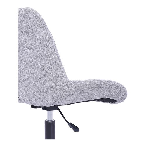 Fauteuil de bureau NEVENA en tissu gris vue détaillée