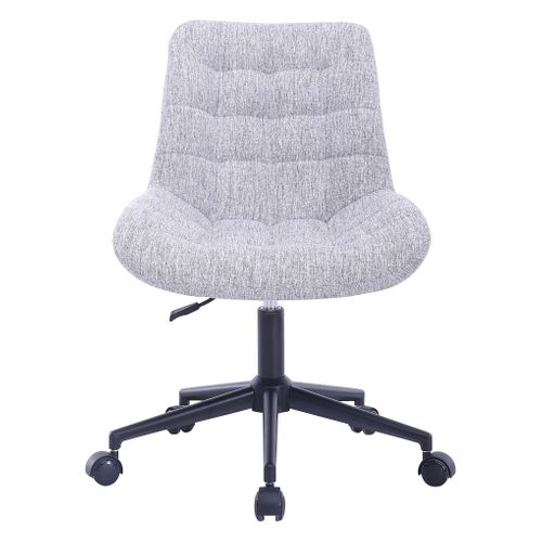 Fauteuil de bureau NEVENA en tissu gris vue de face