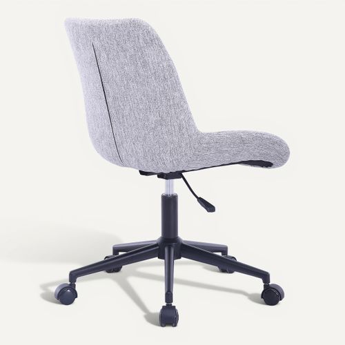 Fauteuil de bureau NEVENA en tissu gris vue de derrière