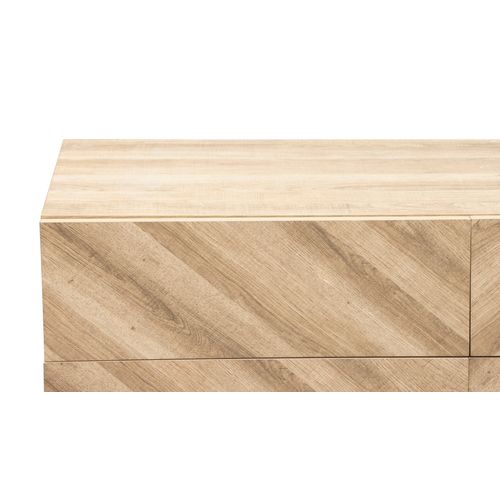 Commode 6 tiroirs MADEIRA imitation chêne