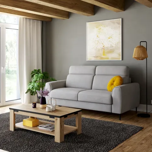 Canapé convertible 3 places DREAMY beige vue d'ambiance 1