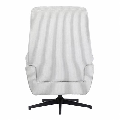 Fauteuil pivotant JONAS tissu beige vue de derrière