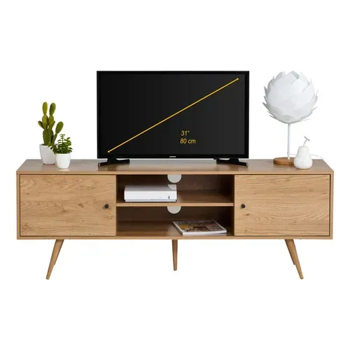 Meuble TV L. 150 cm COLUMBUS Imitation chêne
