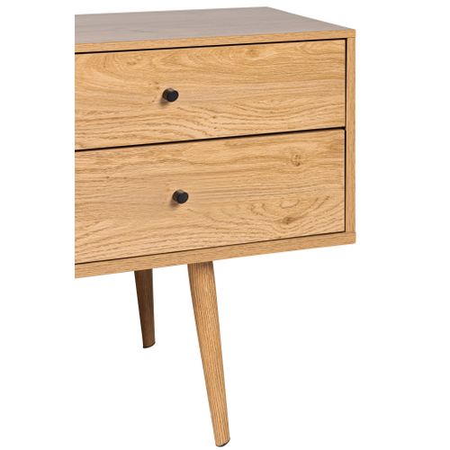 Meuble TV L. 180 cm COLUMBUS Imitation chêne vue détaillée