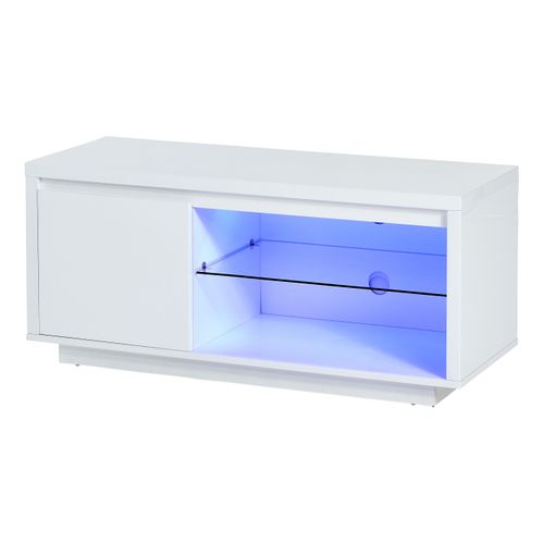 Meuble TV L. 100 cm SACHA Blanc