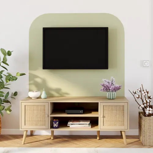 Meuble TV 2P BEA Imitation chêne vue d'ambiance 1