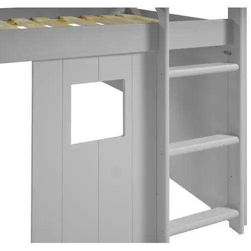 Option 3 panneaux cabane BLOOM pour lit mi-haut Gris vue détaillée
