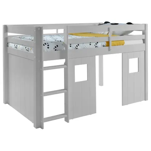 Option 3 panneaux cabane BLOOM pour lit mi-haut Gris
