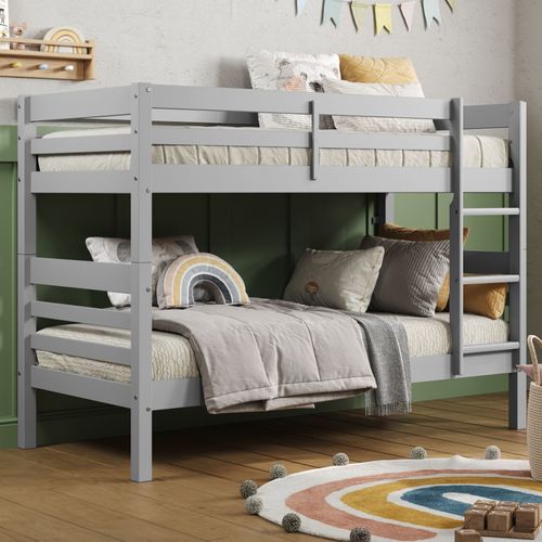 Lit superposé avec pieds BLOOM 2x90x190 cm Gris