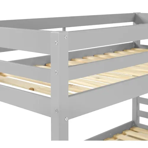 Lit superposé avec pieds BLOOM 2x90x190 cm Gris