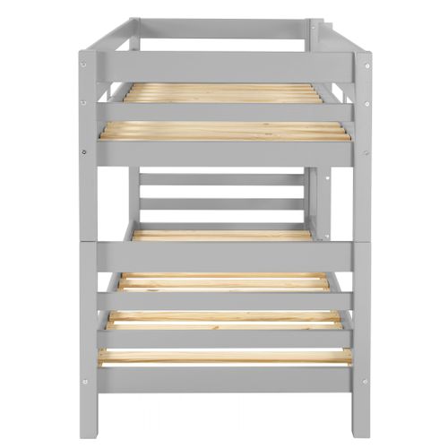 Lit superposé avec pieds BLOOM 2x90x190 cm Gris