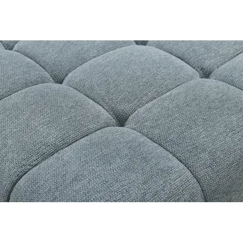 Canapé d'angle méridienne LUCY gauche tissu bleu gris vue détaillée
