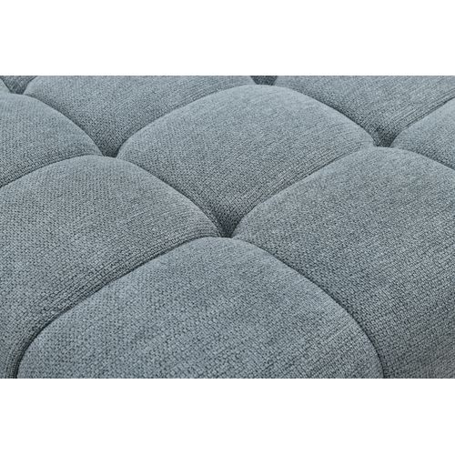 Canapé d'angle méridienne LUCY relax droite tissu bleu gris vue détaillée