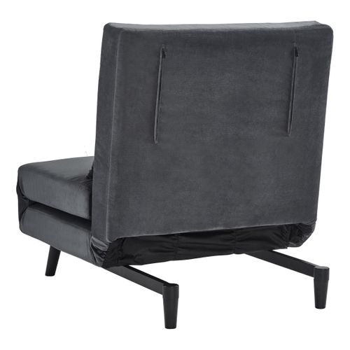 Fauteuil MARLA convertible tissu gris foncé