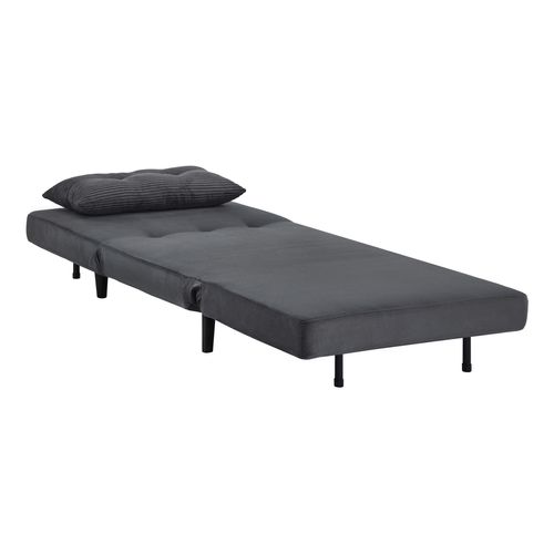 Fauteuil MARLA convertible tissu gris foncé