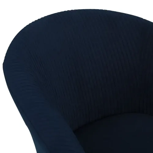 Fauteuil MARCUS tissu bleu marine vue détaillée
