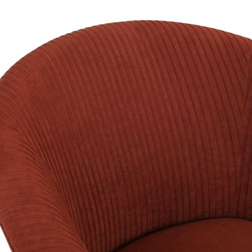 Fauteuil MARCUS tissu terracotta