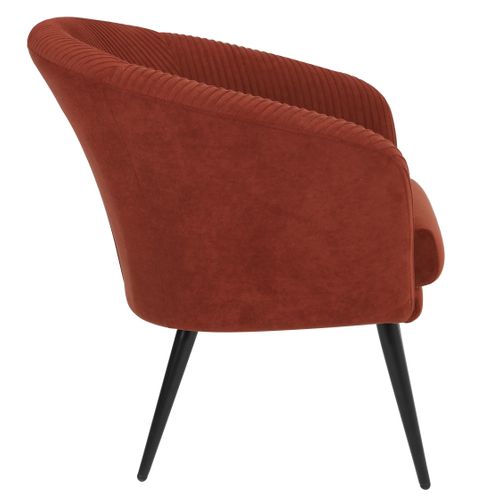 Fauteuil MARCUS tissu terracotta