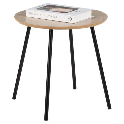 Bout de canapé HESTIA Imitation chêne et noir