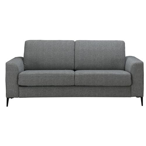 Canapé convertible express 3 places MORPHEE tissu gris matelas 12 cm