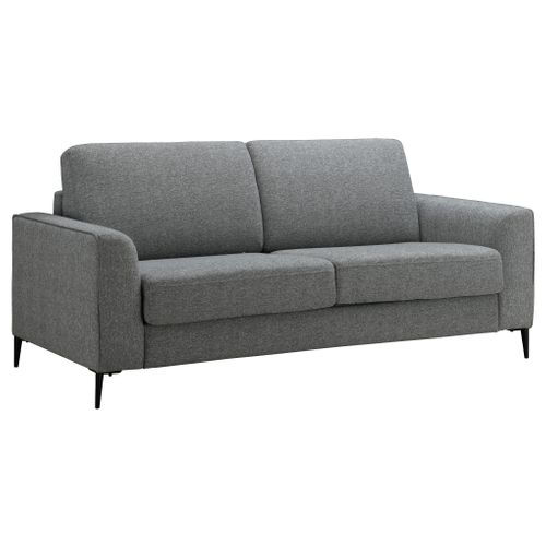 Canapé convertible express 3 places MORPHEE tissu gris matelas 12 cm