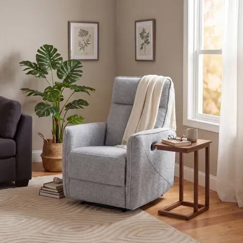 Fauteuil relax manuel JOY tissu gris vue d'ambiance 1