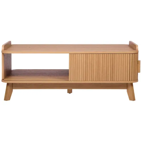 Table basse OSAKA Imitation chêne vue de face