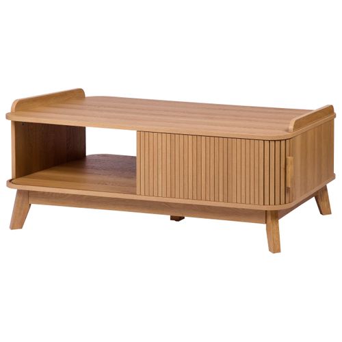 Table basse OSAKA Imitation chêne vue de profil