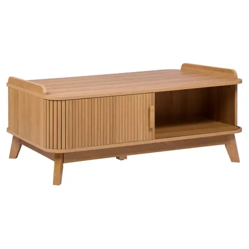 Table basse OSAKA Imitation chêne vue 3/4