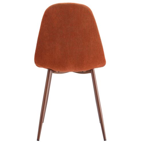 Chaise velours côtelé LYNETTE terracota