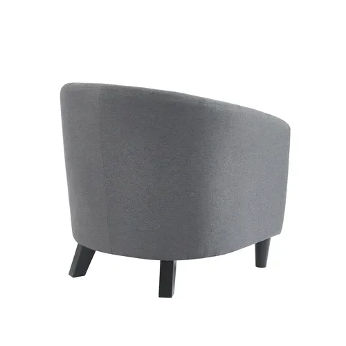 Fauteuil fixe BROWNIE tissu gris foncé vue de derrière
