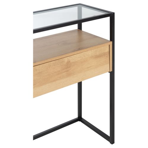 Console UTAH Imitation chêne et noir