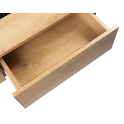 Console UTAH Imitation chêne et noir