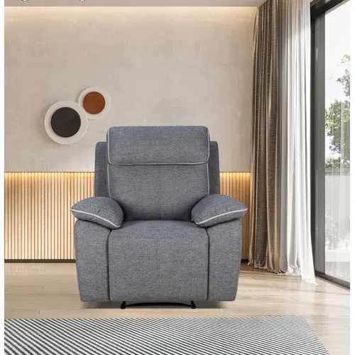 Fauteuil relax manuel CONRAD tissu gris vue d'ambiance 1