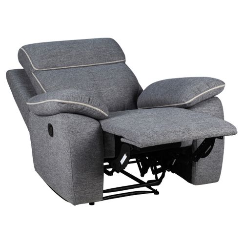 Fauteuil relax manuel CONRAD tissu gris