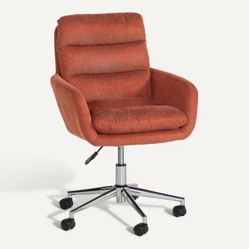 Fauteuil de bureau MELLY terracota vue 3/4