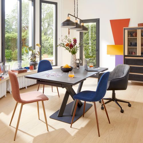 Fauteuil de bureau GAYA gris et noir