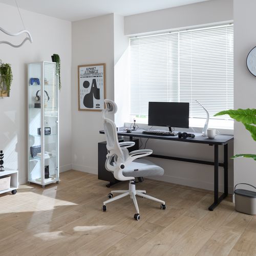 Fauteuil gamer BXGAMING gris et blanc FLUXY