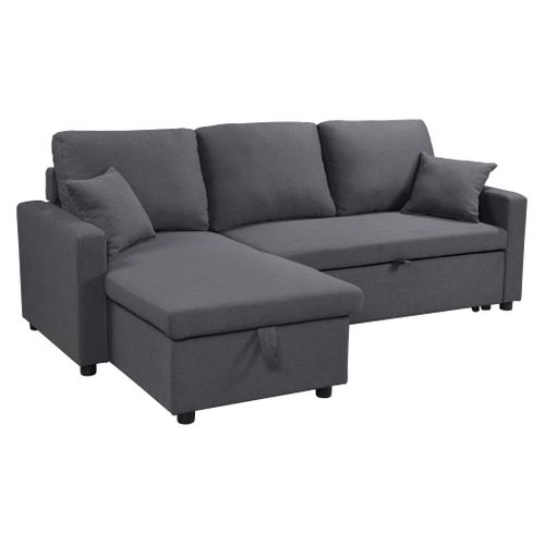 HOMCOM Canapé D'angle 3 Places Convertible Canapé Avec Méridienne