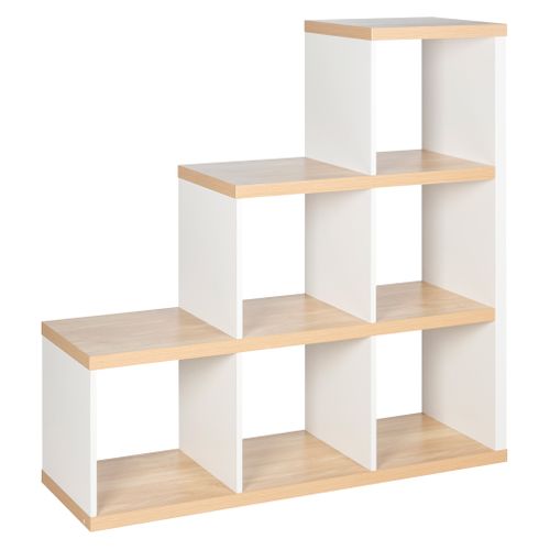 Escalier 6 cases NEXT 3 blanc et imitation chêne