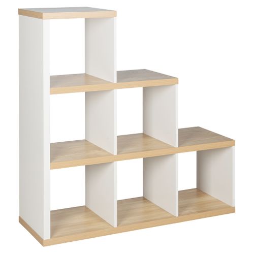 Escalier 6 cases NEXT 3 blanc et imitation chêne