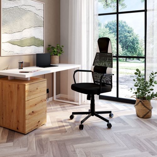 Fauteuil de bureau LUFFY noir et blanc