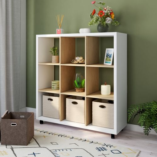 Séparation 9 cases NEXT 3 blanc et imitation chêne