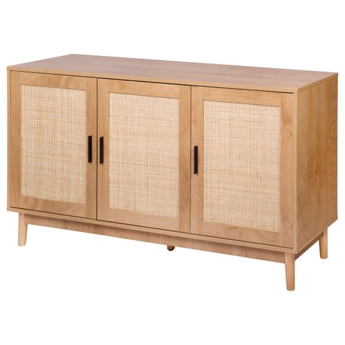 Buffet 3 portes MANELLA 133 cm imitation chêne