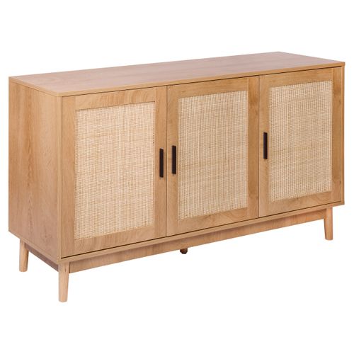 Buffet 3 portes MANELLA 133 cm imitation chêne