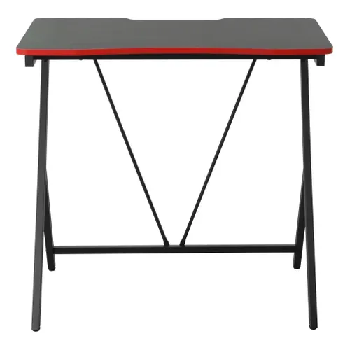 Bureau gamer NIX noir et rouge vue de face