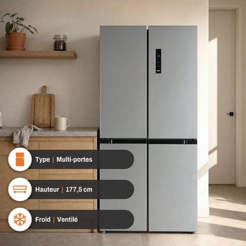 Réfrigérateur multi-portes SIGNATURE SFDOOR474XNFE 474L vue de profil