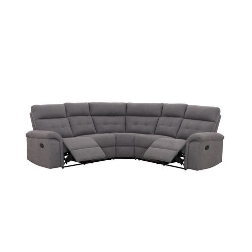 Canapé d'angle relax GASPARD tissu gris